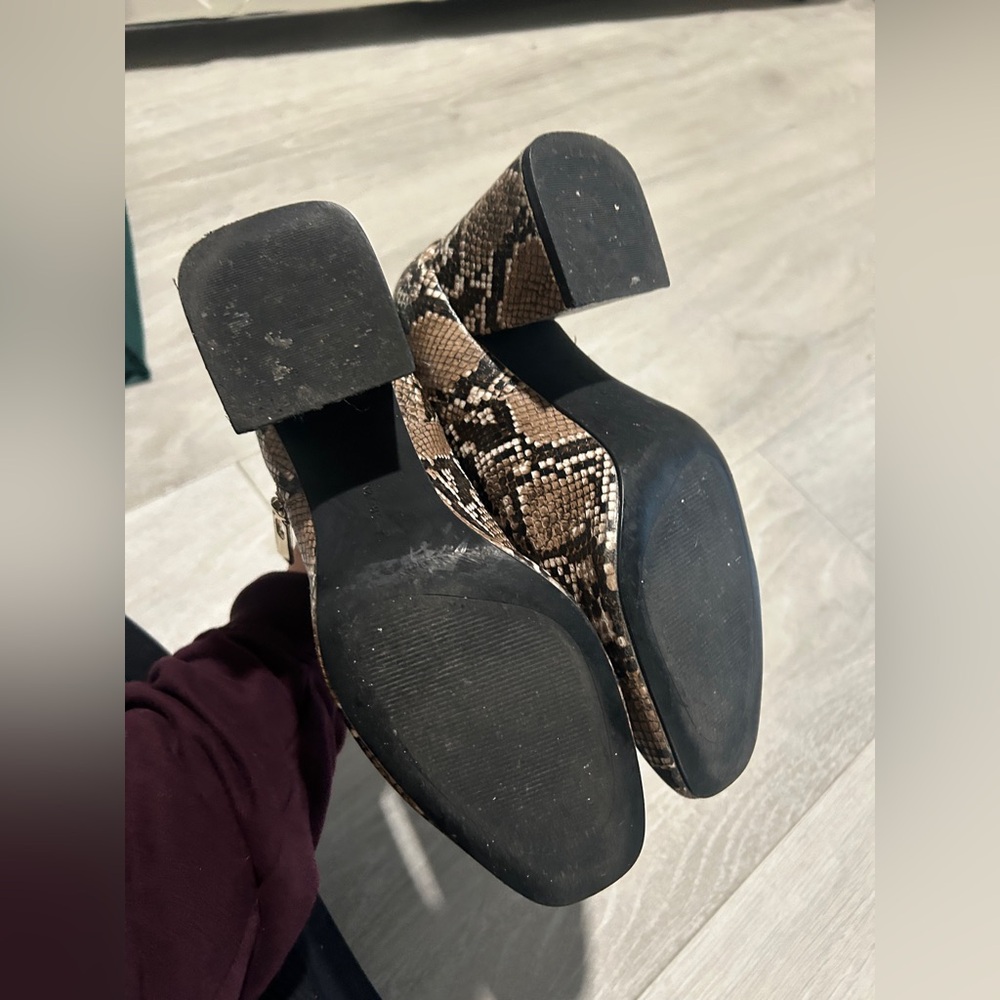 STRADIVARIUS chunky heeled python snake boot - image 10